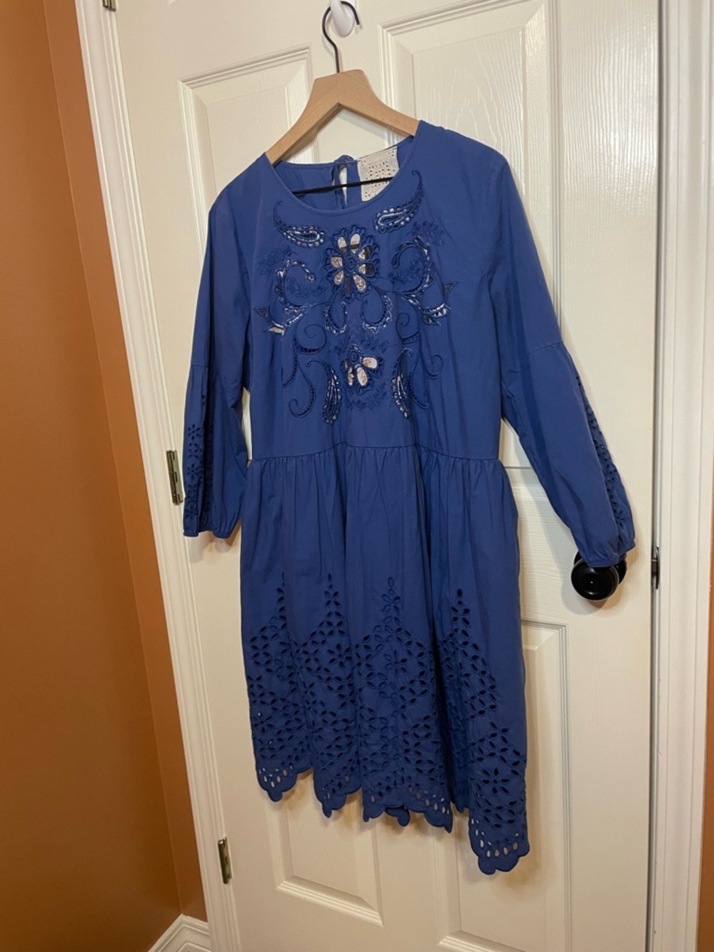 Johnny Was Merla Mini Dress in Blue Size Large - Picture 4 of 9